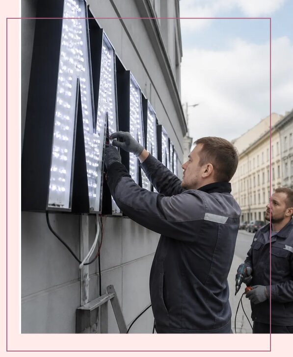 Изготовление и монтаж светодиодных LED вывесок в Ростове-на-Доне